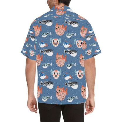 Fugu Pattern Print Design 02 Men's Hawaiian Shirt