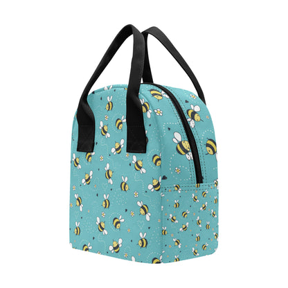 Bee Pattern Print Design BEE02 Insulated Lunch Bag