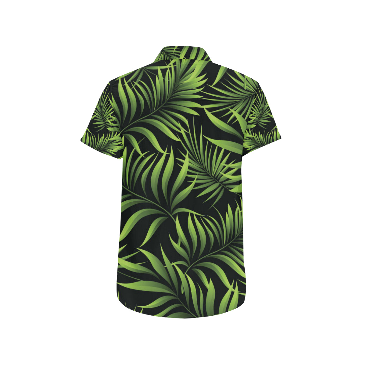Palm Leaves Pattern Print Design PL07 Men's Short Sleeve Button Up Shirt