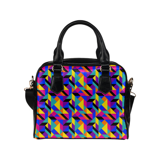 90s Colorful Pattern Print Design 1 Shoulder Handbag