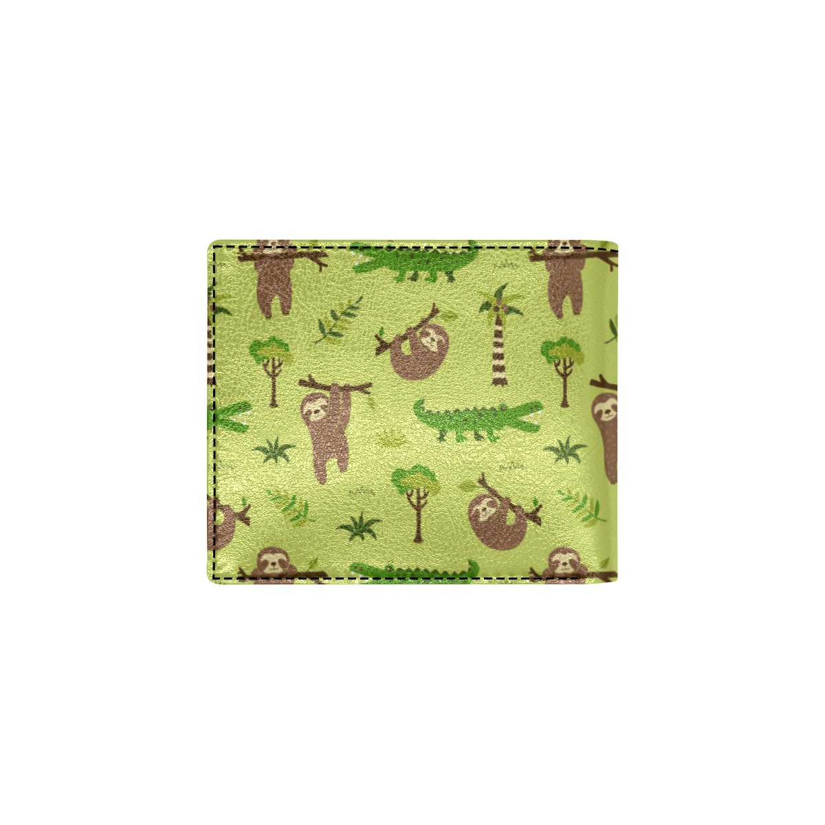 Alligator Pattern Print Design 04 Men's ID Card Wallet