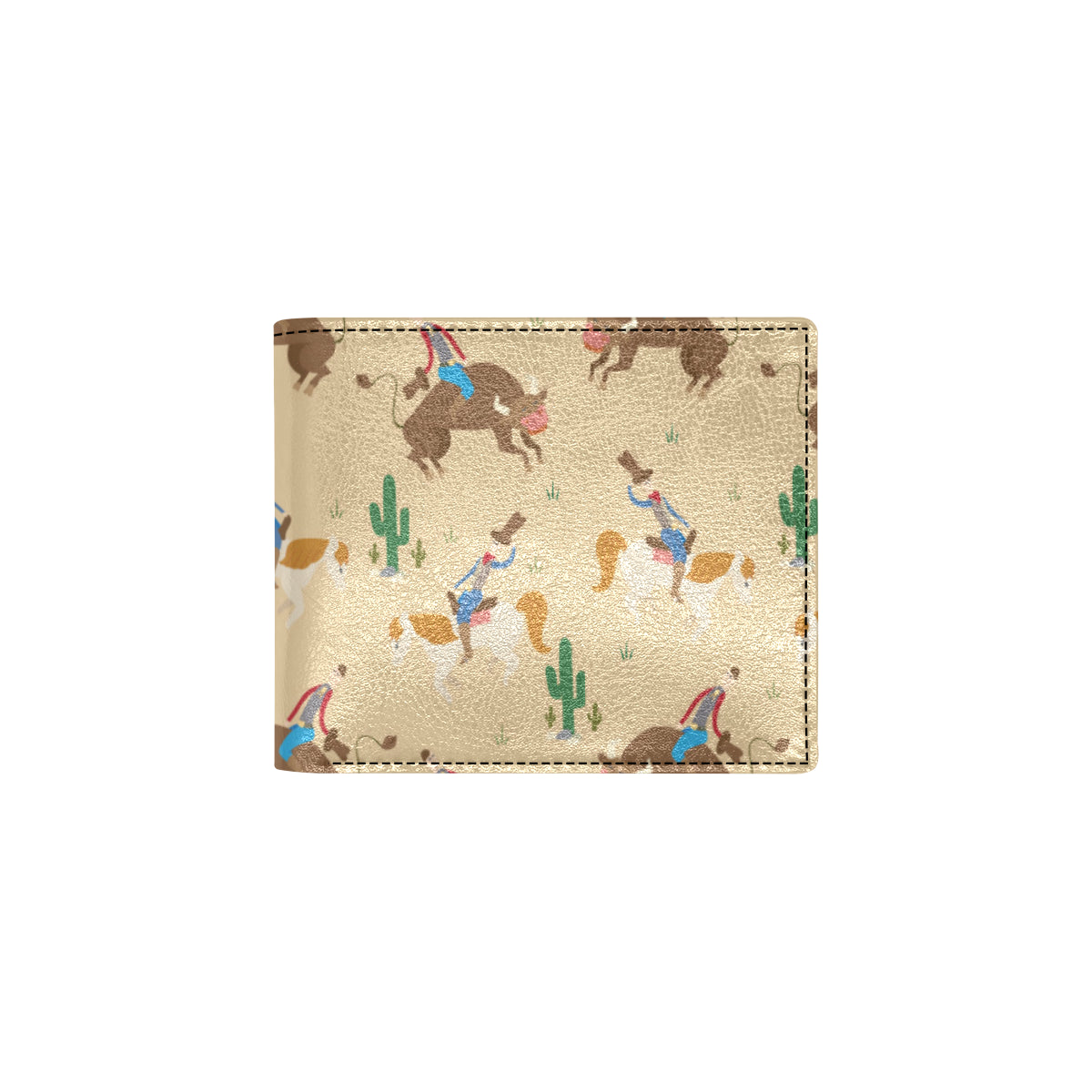 Rodeo Pattern Print Design A02 Men's ID Card Wallet