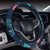 Flamingo Red Hibiscus  Pattern Steering Wheel Cover with Elastic Edge