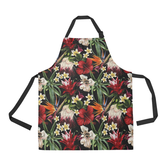 Summer Floral Pattern Print Design SF03 Apron with Pocket