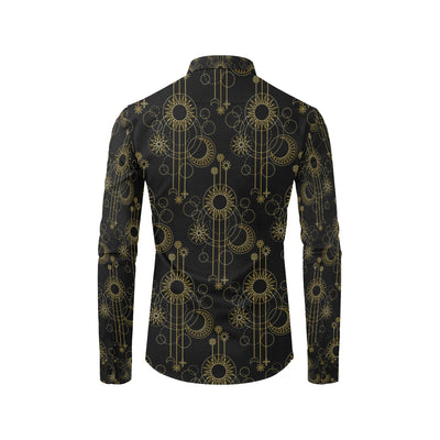 Moon Boho Style Pattern Print Design 01 Men's Long Sleeve Shirt