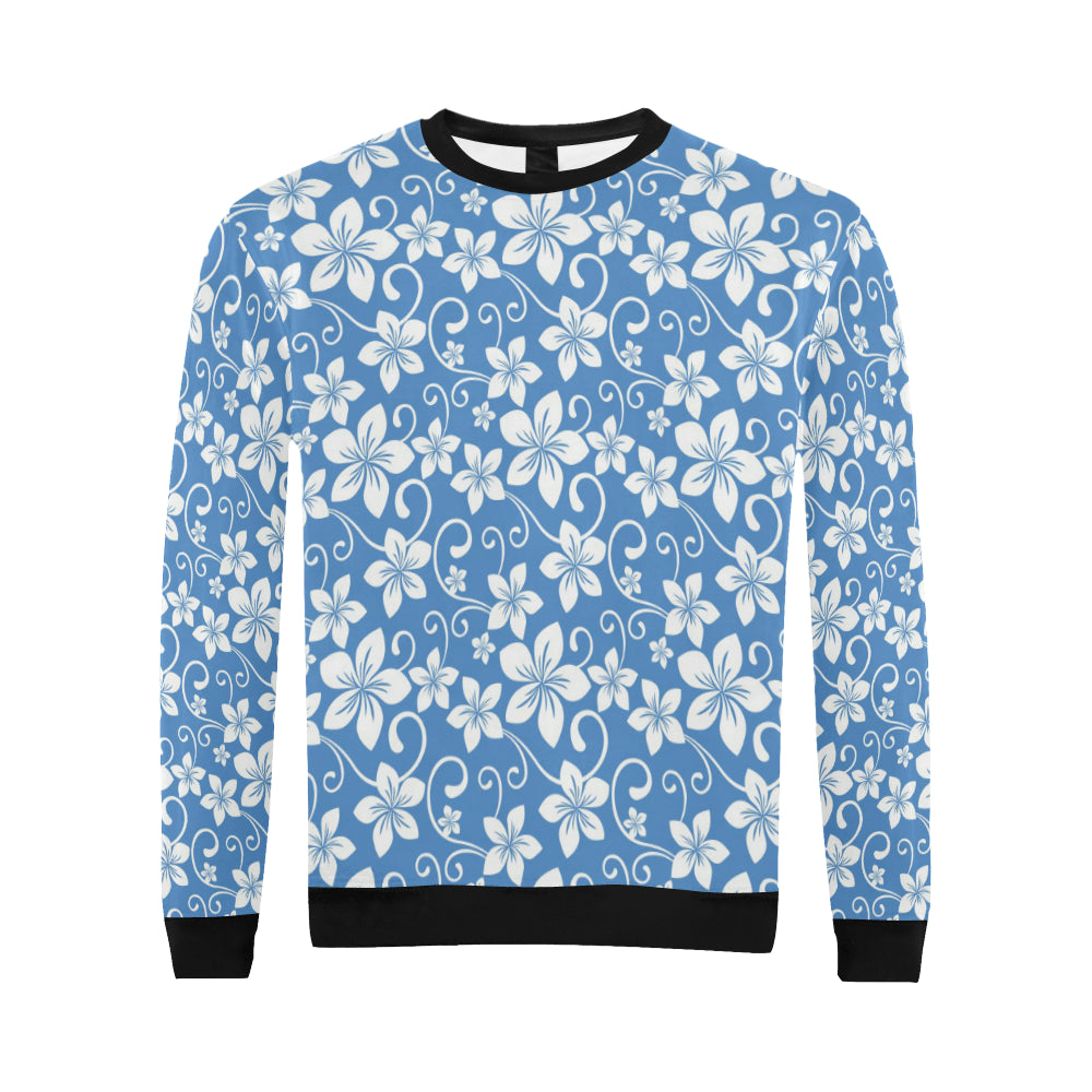Hibiscus Pattern Print Design HB09 Men Long Sleeve Sweatshirt