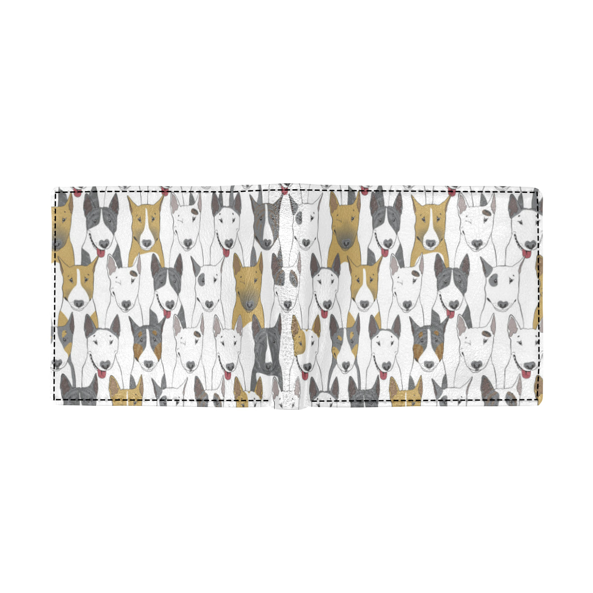 Bull Terriers Pattern Print Design 03 Men's ID Card Wallet