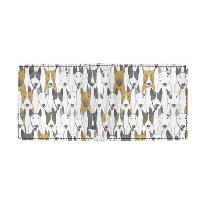 Bull Terriers Pattern Print Design 03 Men's ID Card Wallet