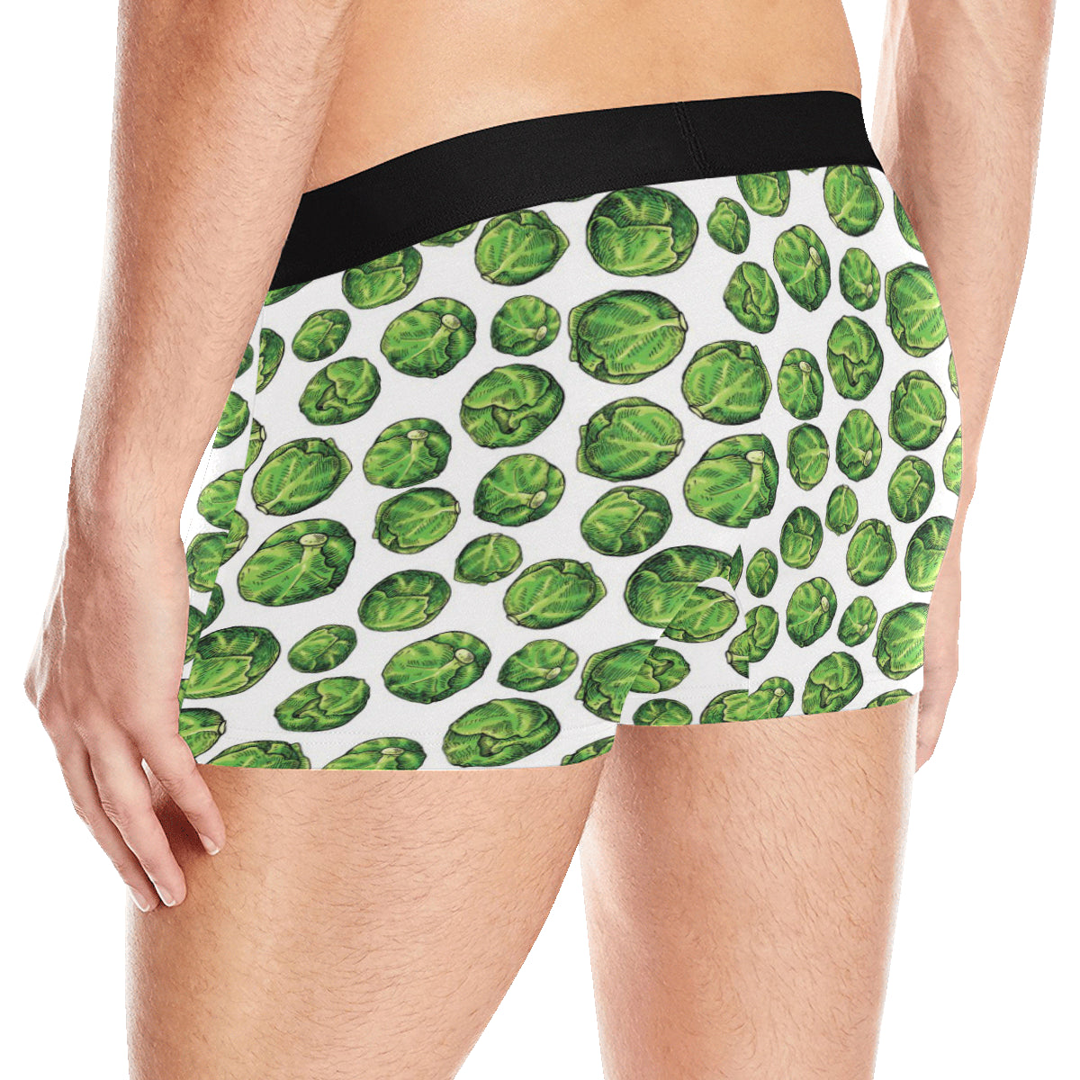 Brussels Sprouts Pattern Print Design 02 Men's Boxer Briefs