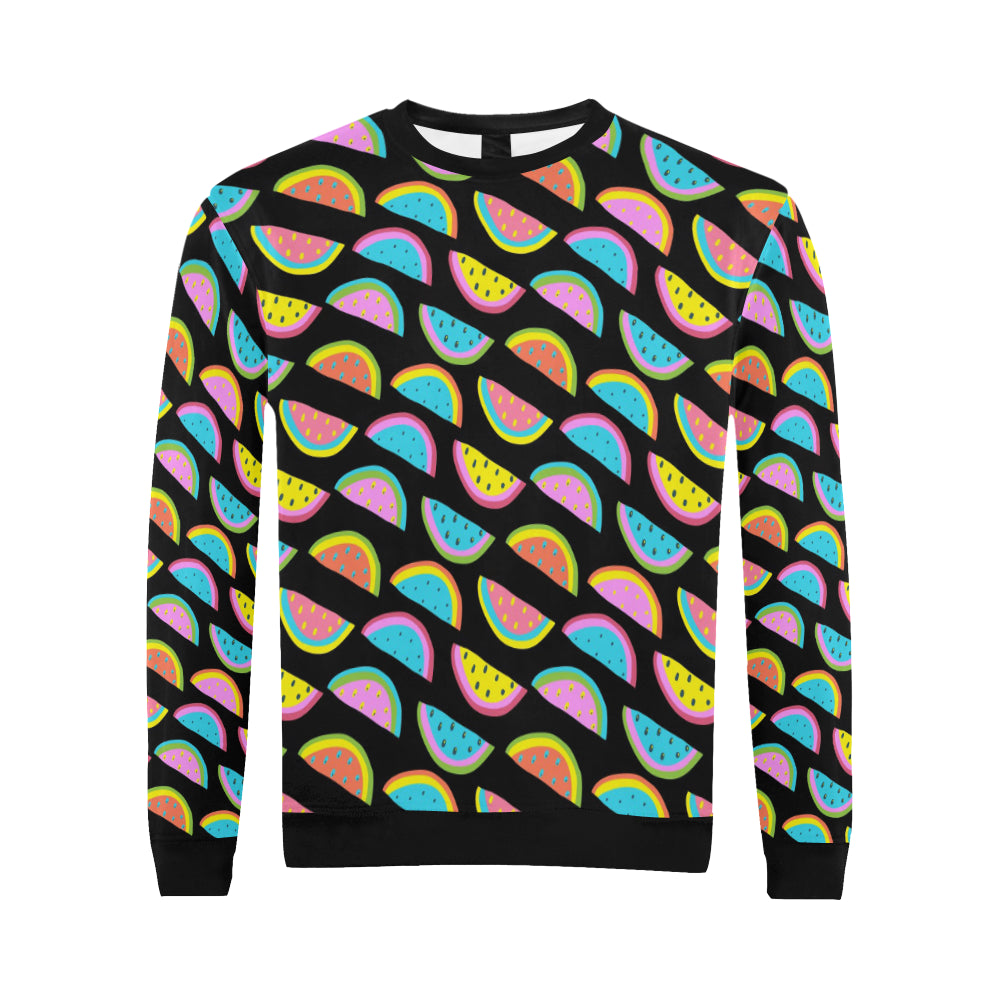 Watermelon Pattern Print Design WM08 Men Long Sleeve Sweatshirt