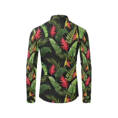 Bird Of Paradise Pattern Print Design BOP010 Men's Long Sleeve Shirt