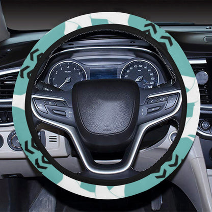 Polar Bear Pattern Print Design A05 Steering Wheel Cover with Elastic Edge