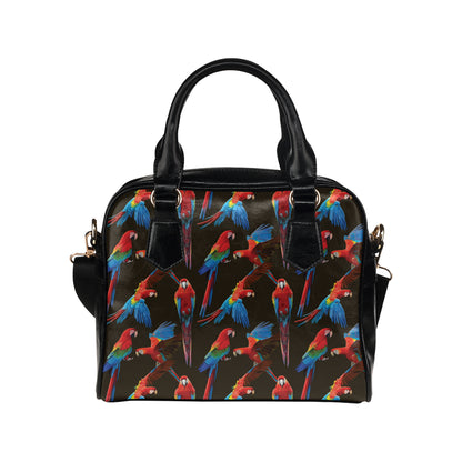 Macaw Pattern Print Design 04 Shoulder Handbag