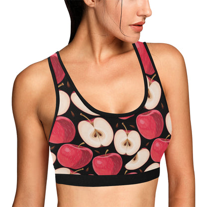Apple Pattern Print Design AP02 Sports Bra