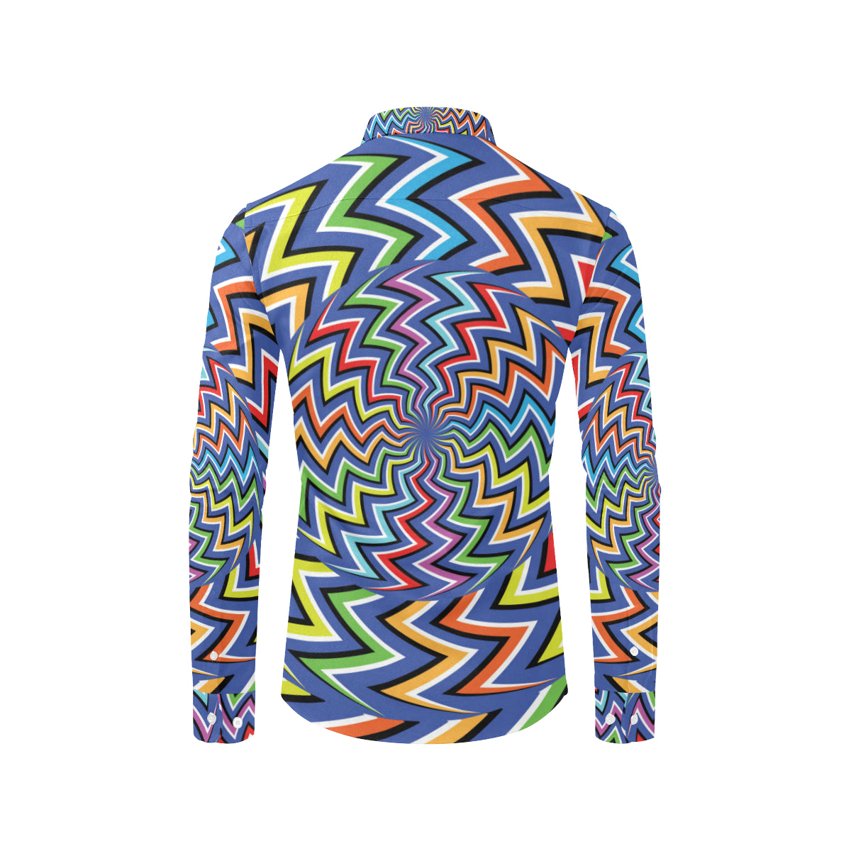Optical illusion Pattern Print Design A02 Men's Long Sleeve Shirt