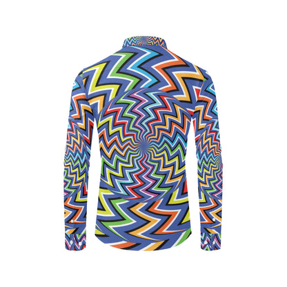 Optical illusion Pattern Print Design A02 Men's Long Sleeve Shirt