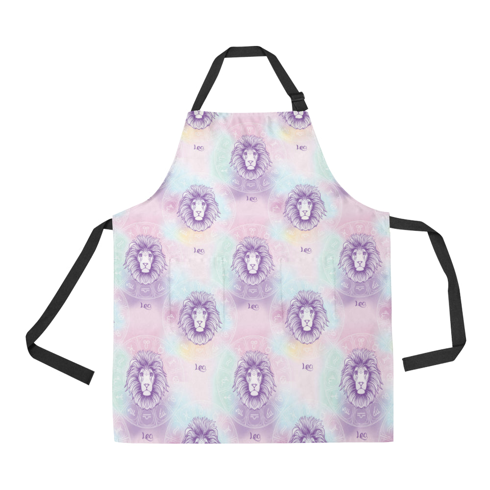 Leo Pattern Print Design 03 Apron with Pocket
