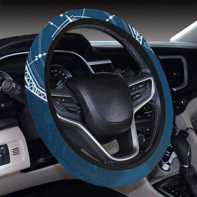 Nautical Compass Print Steering Wheel Cover with Elastic Edge