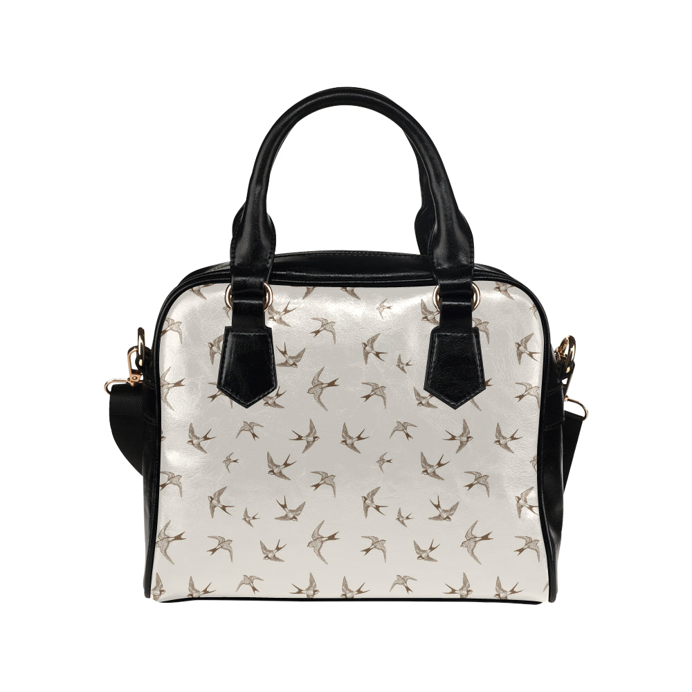 Swallow Bird Pattern Print Design 01 Shoulder Handbag
