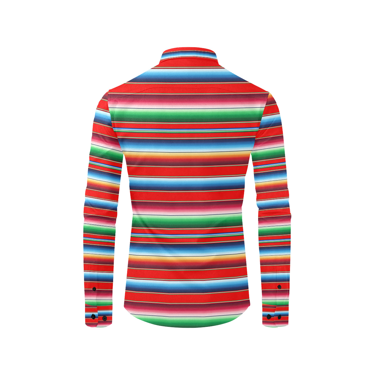 Serape Print Men's Long Sleeve Shirt