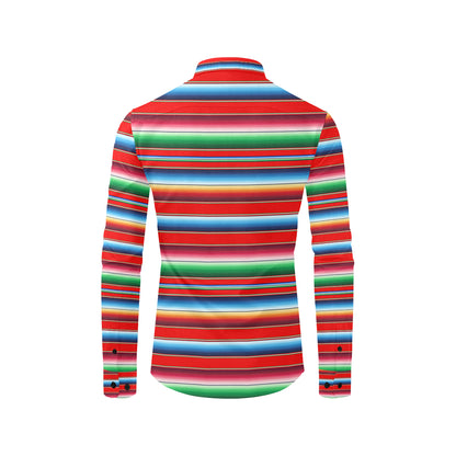 Serape Print Men's Long Sleeve Shirt