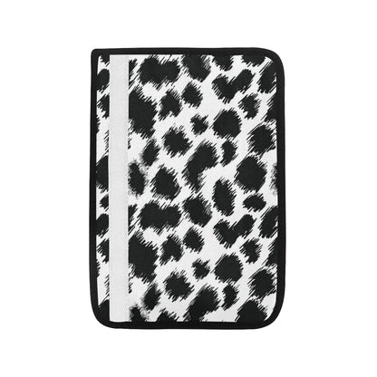Cheetah Black Print Pattern Car Seat Belt Cover