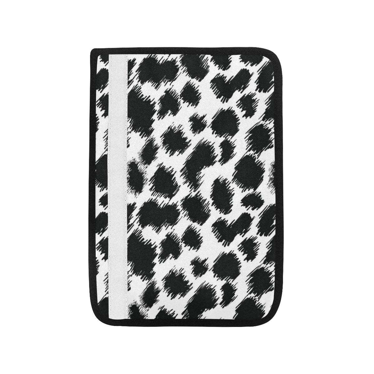 Cheetah Black Print Pattern Car Seat Belt Cover