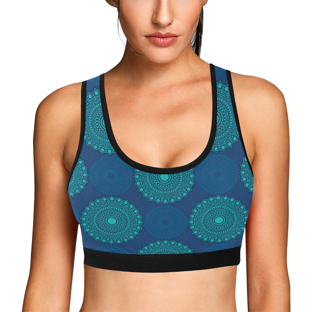 Medallion Pattern Print Design 04 Sports Bra