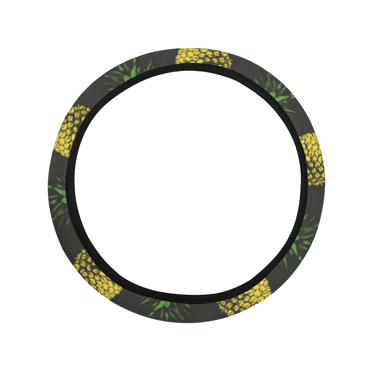 Gold Pineapple Steering Wheel Cover with Elastic Edge