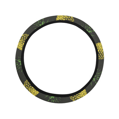 Gold Pineapple Steering Wheel Cover with Elastic Edge
