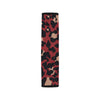 Cheetah Red Print Pattern Car Seat Belt Cover