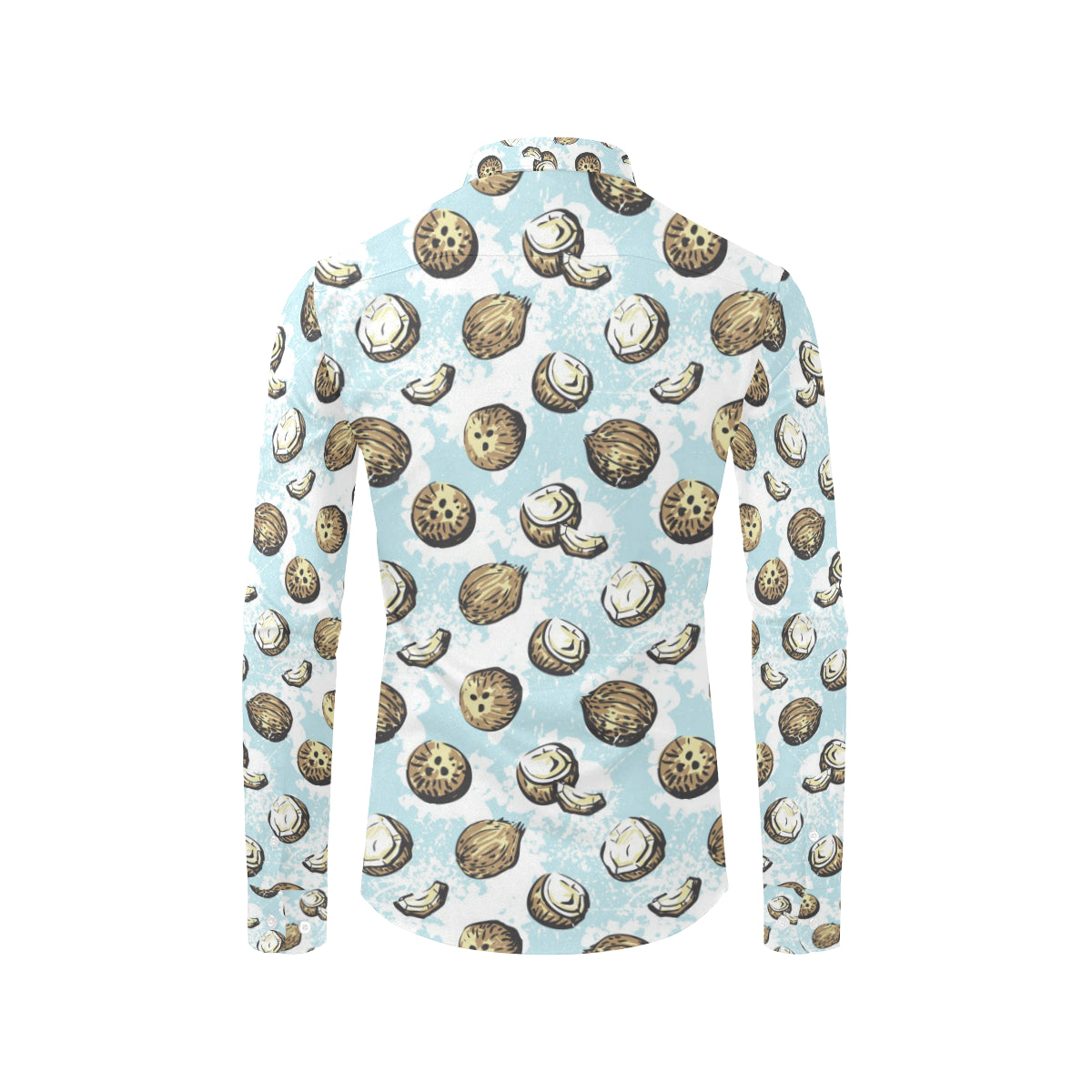 Coconut Pattern Print Design CN01 Men's Long Sleeve Shirt