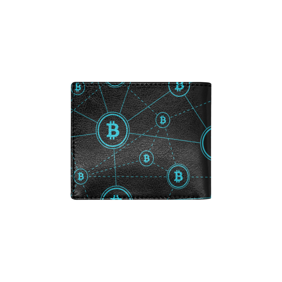 Cryptocurrency Pattern Print Design 01 Men's ID Card Wallet