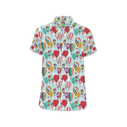 Ballon Pattern Print Design 07 Men's Short Sleeve Button Up Shirt