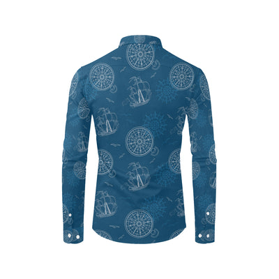 Nautical Pattern Print Design A04 Men's Long Sleeve Shirt