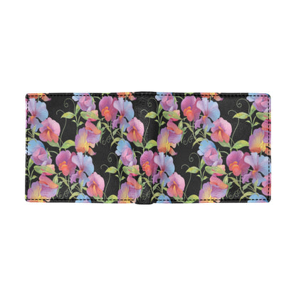 Peony Pattern Print Design PE012 Men's ID Card Wallet