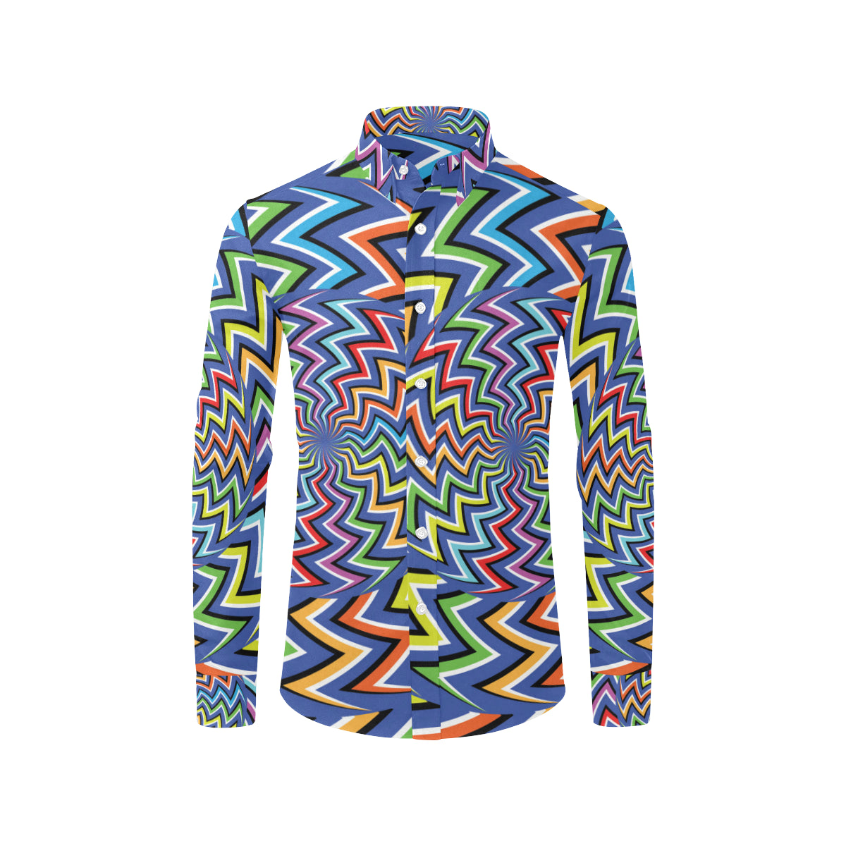 Optical illusion Pattern Print Design A02 Men's Long Sleeve Shirt