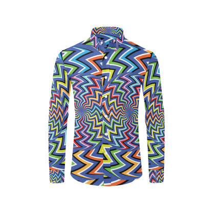 Optical illusion Pattern Print Design A02 Men's Long Sleeve Shirt