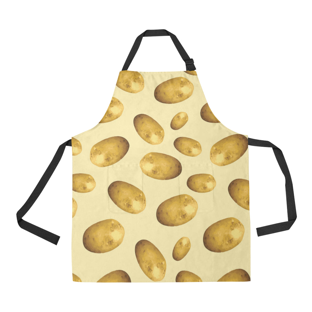 Potato Pattern Print Design A01 Apron with Pocket