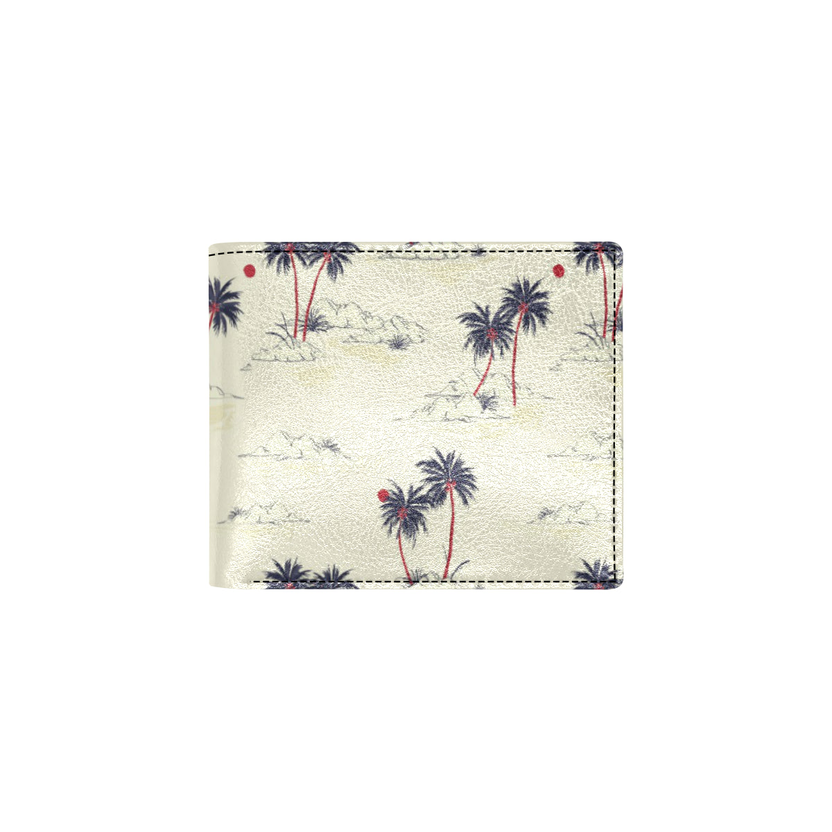 Palm Tree Pattern Print Design PT08 Men's ID Card Wallet