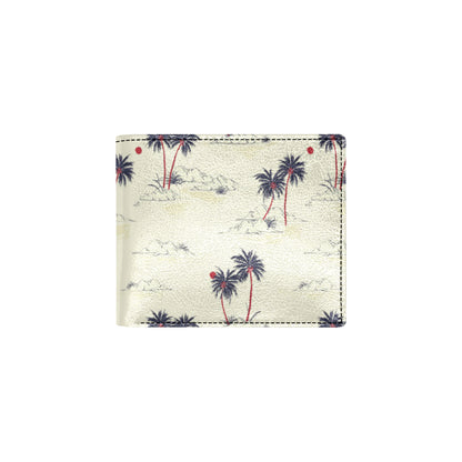 Palm Tree Pattern Print Design PT08 Men's ID Card Wallet