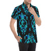 Sea turtle Polynesian Tribal Hawaiian Men's Short Sleeve Button Up Shirt