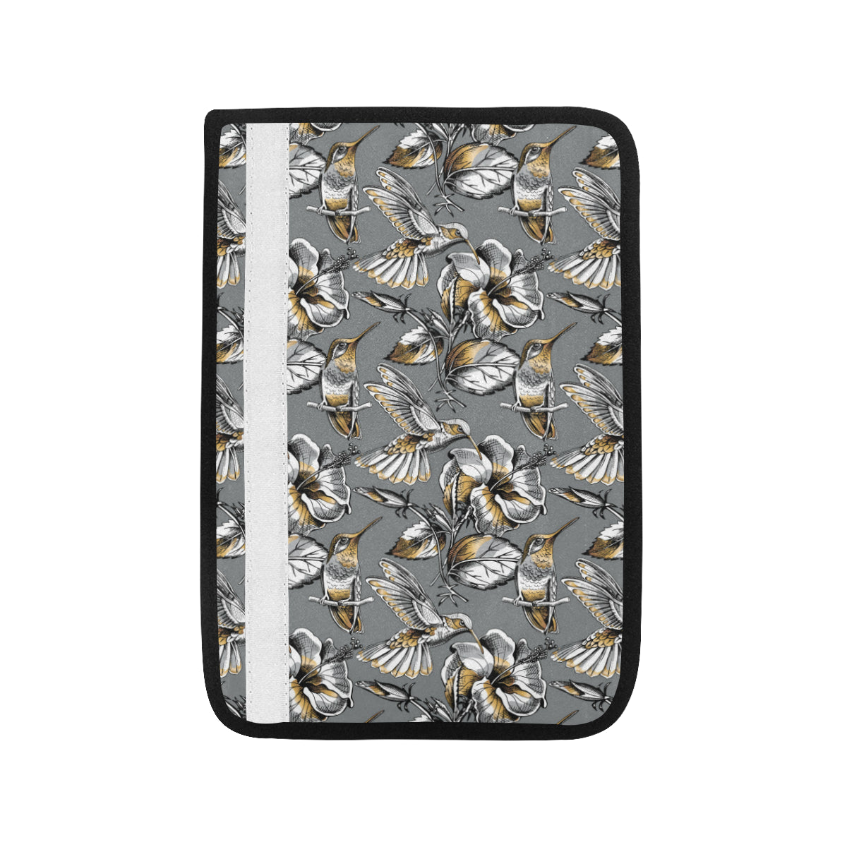 Hummingbird Pattern Print Design 02 Car Seat Belt Cover