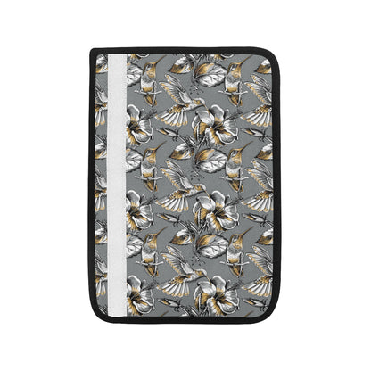 Hummingbird Pattern Print Design 02 Car Seat Belt Cover