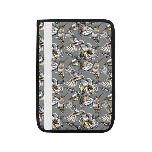 Hummingbird Pattern Print Design 02 Car Seat Belt Cover