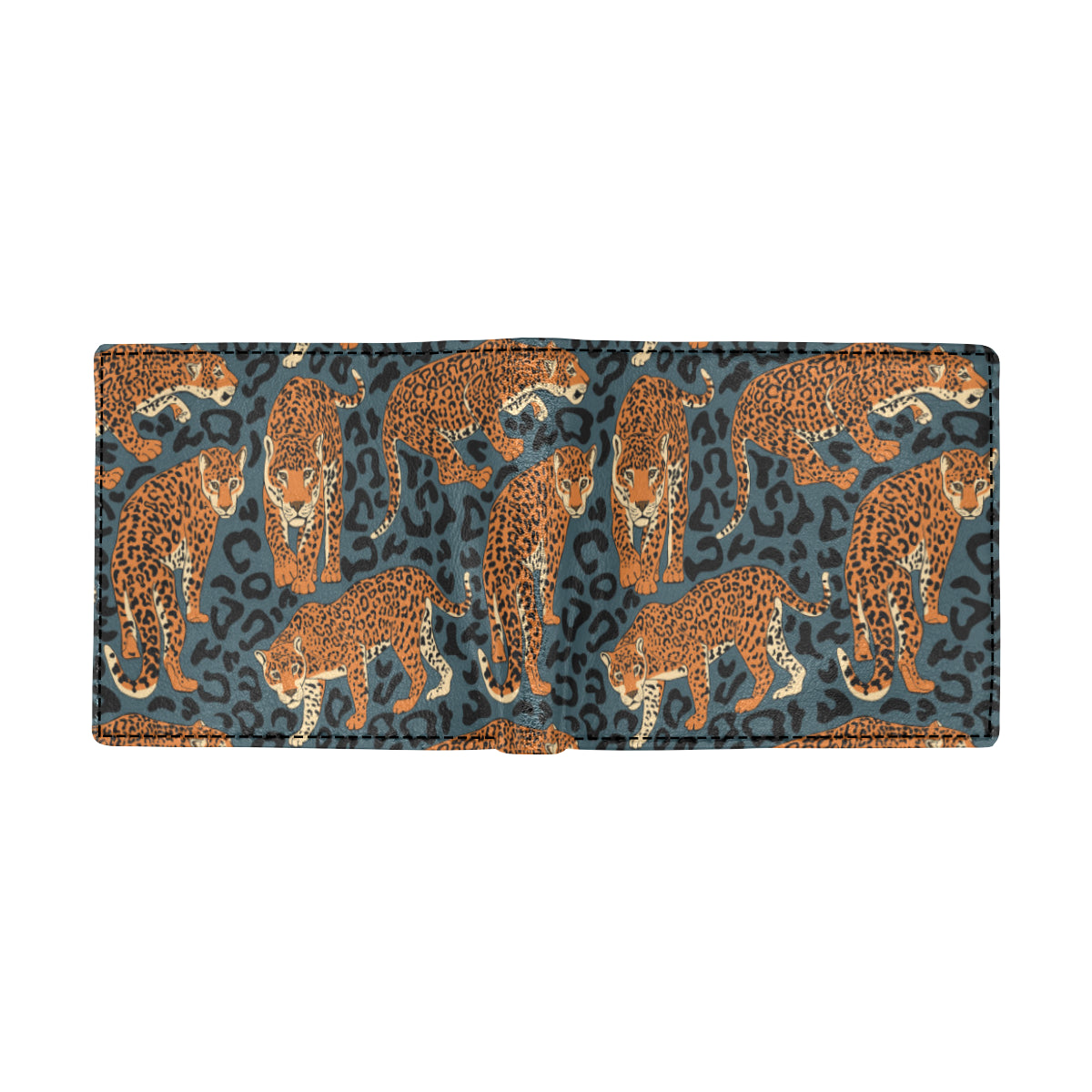 Jaguar Pattern Print Design 04 Men's ID Card Wallet