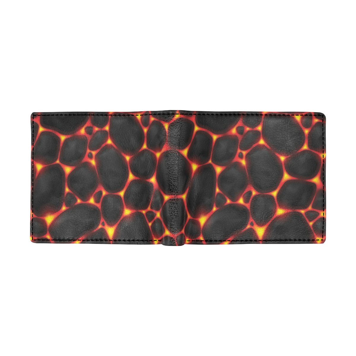 Lava Pattern Print Design 01 Men's ID Card Wallet