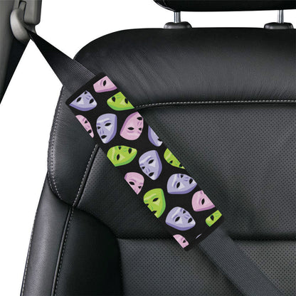 Acting Mask Pattern Print Design 04 Car Seat Belt Cover