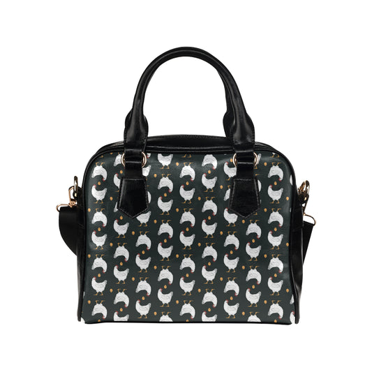 Chicken Pattern Print Design 06 Shoulder Handbag