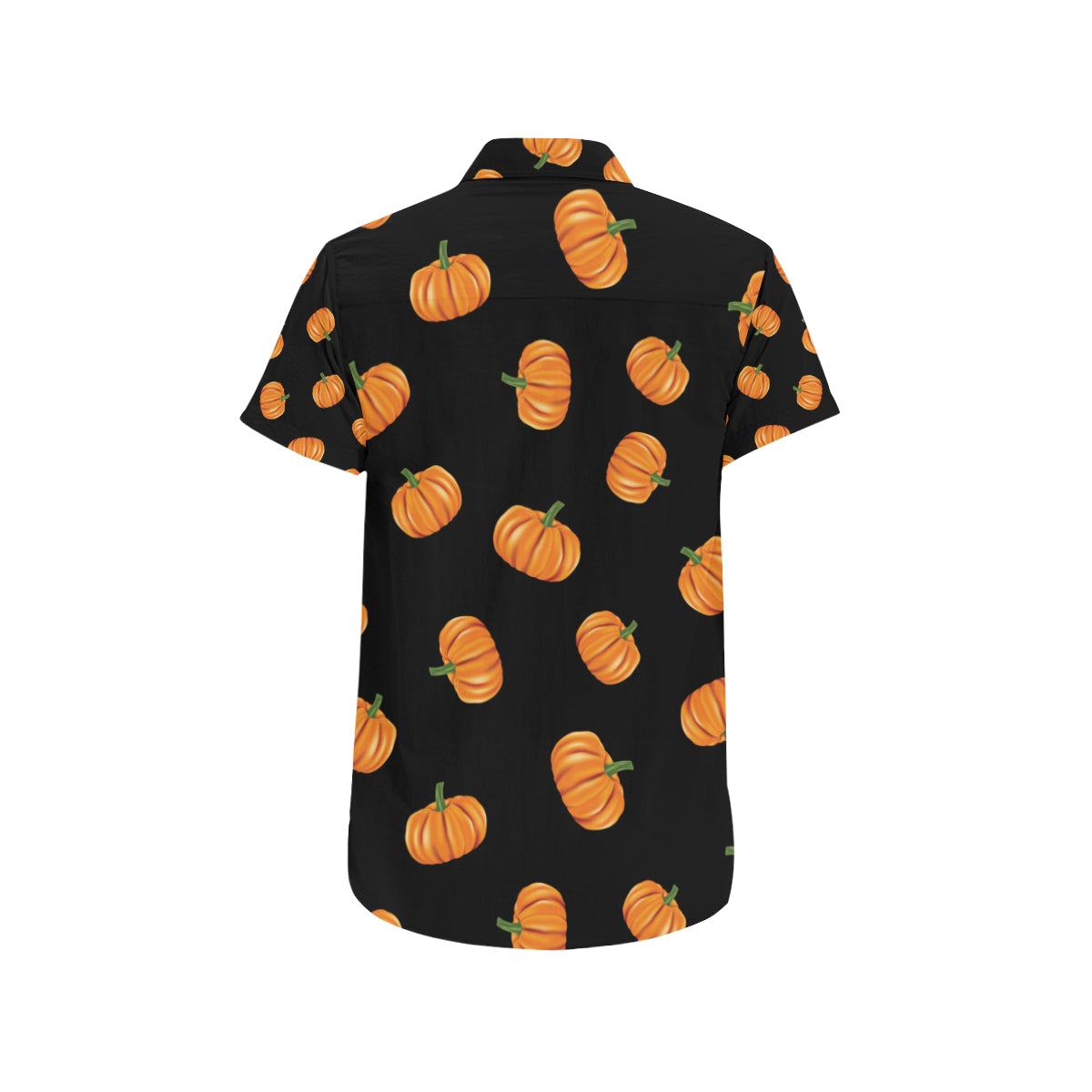 Pumpkin Pattern Print Design A05 Men's Short Sleeve Button Up Shirt